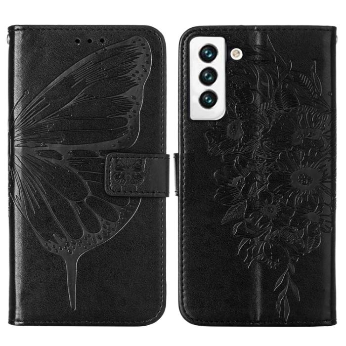 Bild 2, Samsung Galaxy S22 Fodral Butterfly Läder Svart