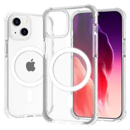 iPhone 15 Skal MagSafe Shockproof Hybrid Vit