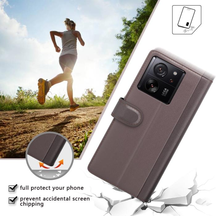 Bild 6, Xiaomi 13T / 13T Pro Fodral Premium Äkta Läder Brun