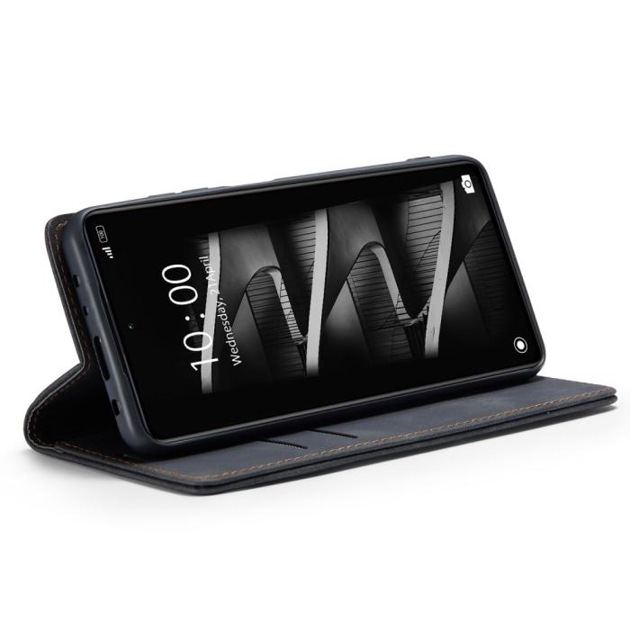 Bild 3, CASEME Xiaomi Redmi Note 12 Pro 5G Fodral Retro Flip Läder Svart