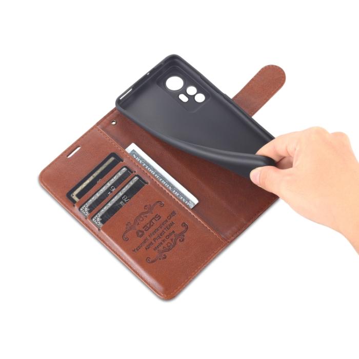 Bild 6, AZNS Xiaomi 12 Fodral Läder Brun