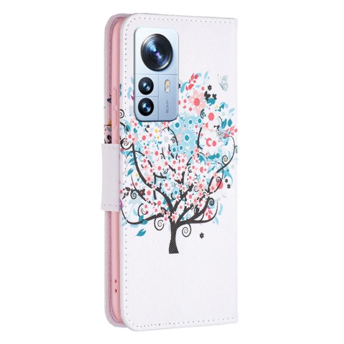 Bild 3, Xiaomi 12 Pro Fodral Med Tryck Blommigt Träd