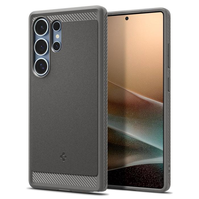Bild 1, Spigen Galaxy S25 Ultra Skal MagSafe Rugged Armor Marble Grey