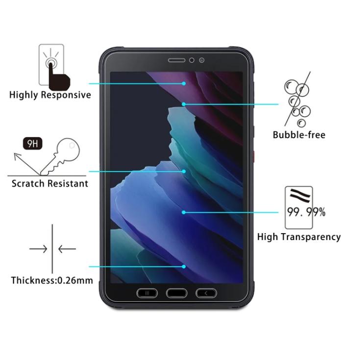 Bild 3, Samsung Galaxy Tab Active 3 Skärmskydd Härdat Glas