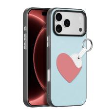 DUX DUCIS iPhone 18 Pro Skal PU-L&auml;der Hj&auml;rta Ljusbl&aring;