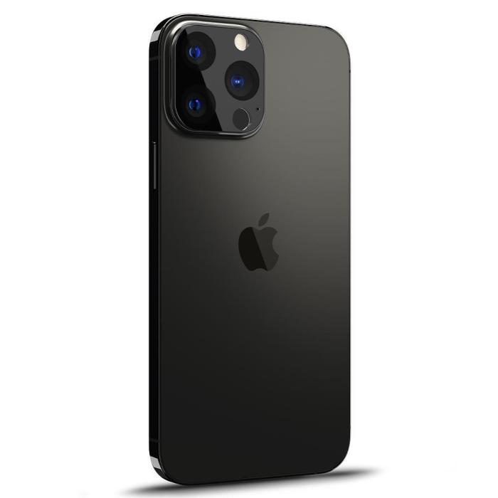 Bild 2, Spigen iPhone 13 Pro / 13 Pro Max 2-PACK Optik GLAS.tR Linsskydd Svart