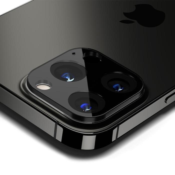 Bild 4, Spigen iPhone 13 Pro / 13 Pro Max 2-PACK Optik GLAS.tR Linsskydd Svart