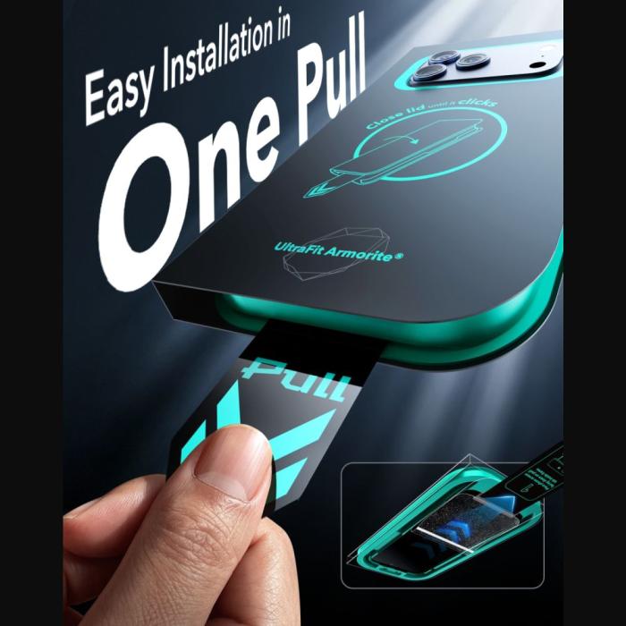 Bild 6, ESR iPhone 18 Pro Max 2-PACK Skärmskydd Amorite Härdat Glas