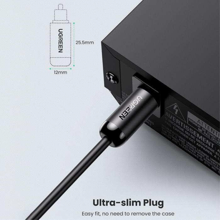 Bild 6, UGREEN 1m Optisk Ljudkabel Toslink Svart