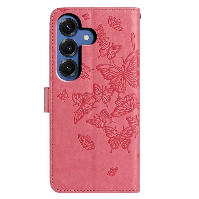 Bild 5, Samsung Galaxy S26 Fodral Fjäril Tryck Rosa