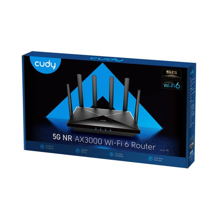Bild 6, Cudy 5G Router P5 Rel 16 AX3000 Gigabit Dual-SIM Svart