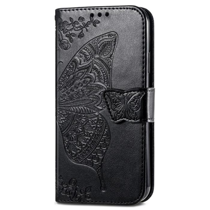 Bild 6, iPhone 16 Fodral Fjäril Tryck Svart