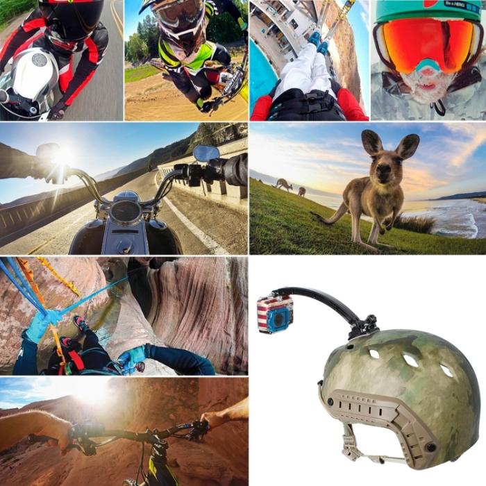 Bild 5, PULUZ Förlängningsarm Set Till Hjälm För GoPro/DJI Svart
