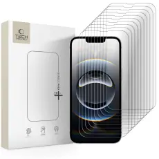 Tech-Protect iPhone 17e/16e/14/13/13 Pro 10-PACK Sk&auml;rmskydd H&auml;rdat Glas