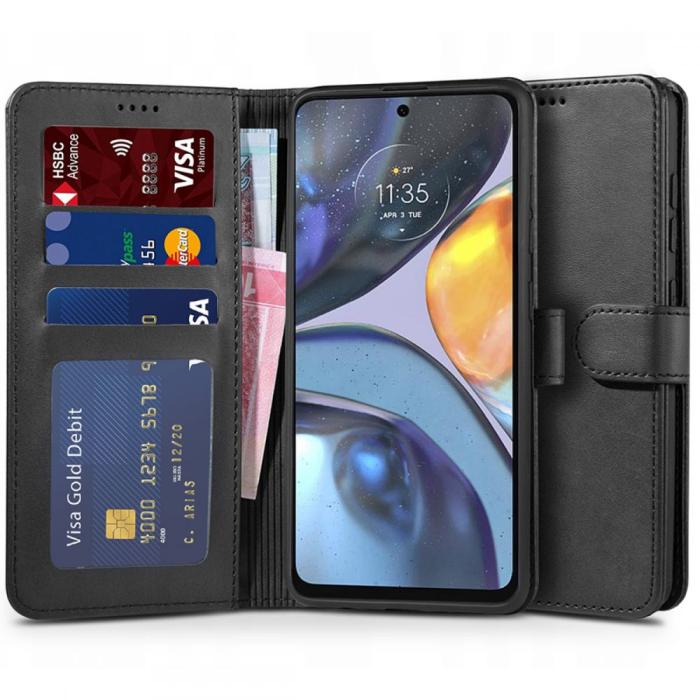 Bild 1, Tech-Protect Motorola Moto G22/E32/E32s Fodral Läder Svart