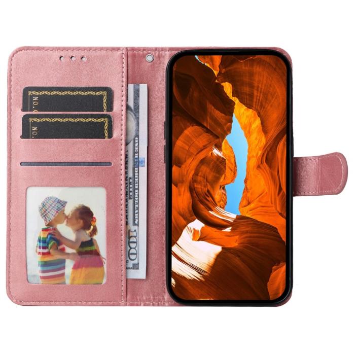 Bild 2, Xiaomi Redmi Note 14 4G Fodral Läder Folio Roséguld