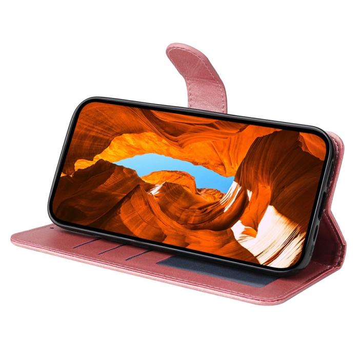 Bild 3, Xiaomi Redmi Note 14 4G Fodral Läder Folio Roséguld