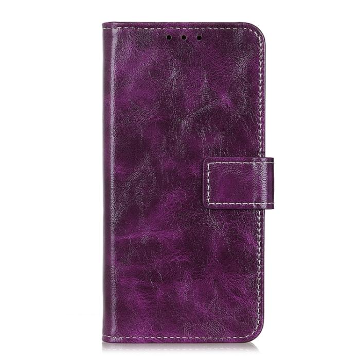 Bild 2, iPhone 15 Pro Fodral Retro Crazy Horse Lila