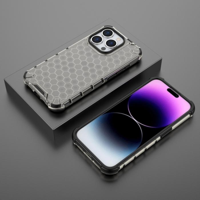 Bild 3, iPhone 15 Pro Skal Shockproof Honeycomb Svart