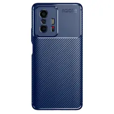 Xiaomi 11T / 11T Pro Skal Kolfiber Textur Bl&aring;
