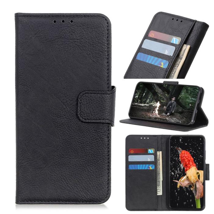 Bild 1, Xiaomi Redmi 9A - Litchi Fodral - Svart