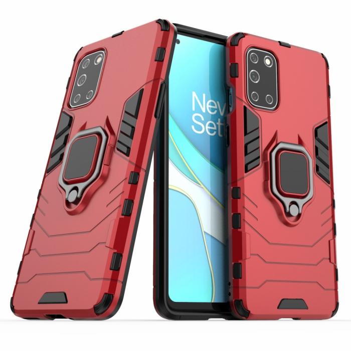 Bild 3, OnePlus 8T / 8T+ - Hybrid Ring Skal - Röd