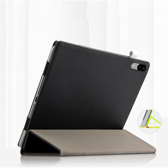 Bild 5, Lenovo Tab P11 Pro - Tri-Fold Fodral Med Pennhållare - Svart