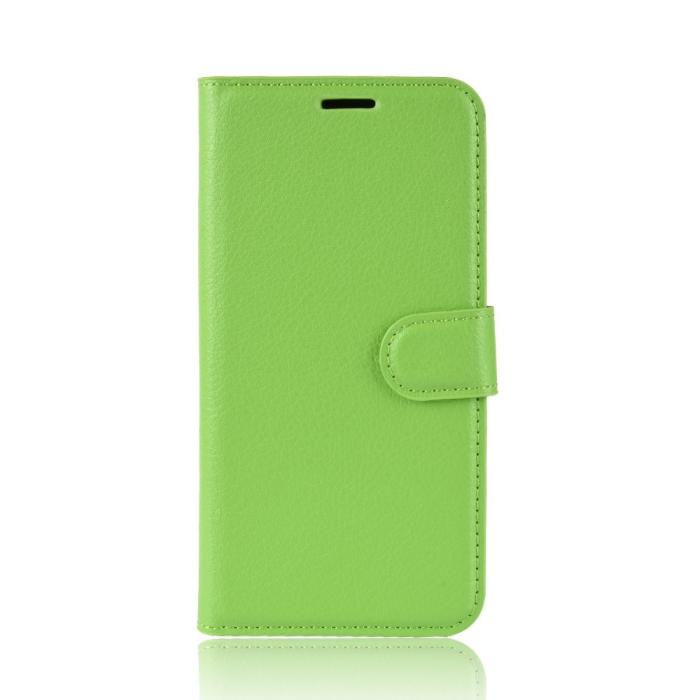 Bild 2, Huawei P Smart Z - Litchi Plånboksfodral - Grön
