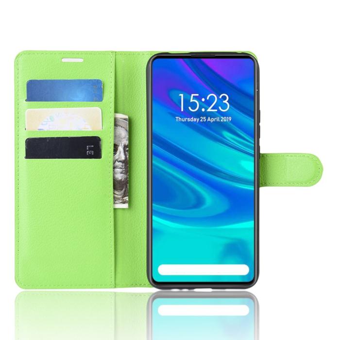 Bild 4, Huawei P Smart Z - Litchi Plånboksfodral - Grön
