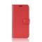OnePlus 7T - Litchi Plånboksfodral - Röd