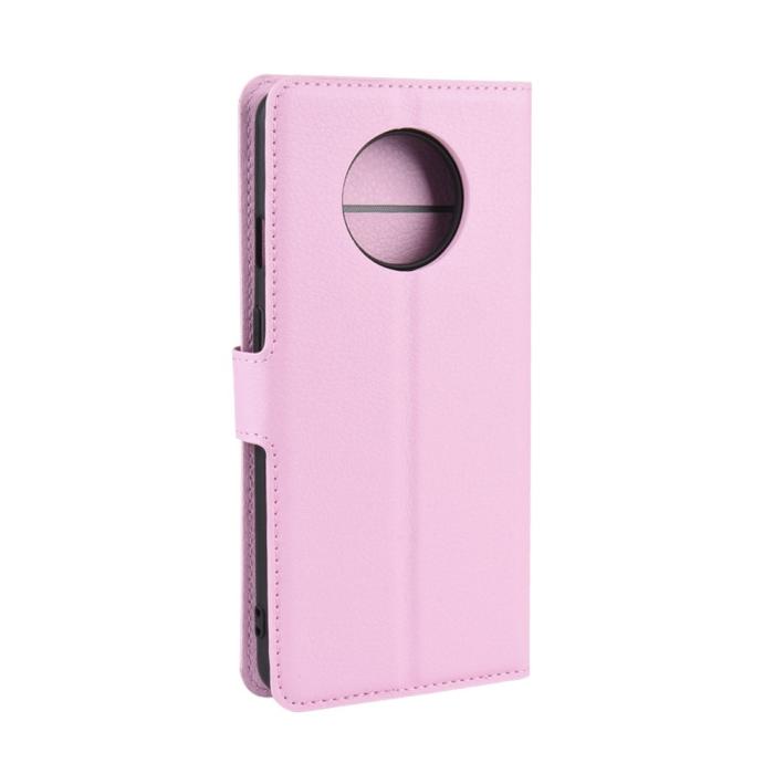 Bild 3, OnePlus 7T - Litchi Plånboksfodral - Ljus Rosa