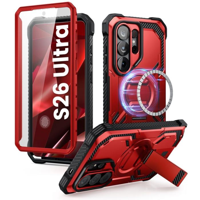 Bild 2, Supcase Galaxy S26 Ultra Skal MagSafe Iblsn ArmorBox Ruddy