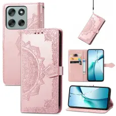 Motorola Moto G56 5G Fodral Mandala L&auml;der Ros&eacute;guld