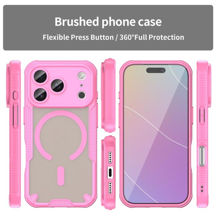 Bild 3, iPhone 17 Pro Max Skal MagSafe Hybrid Armor Rosa