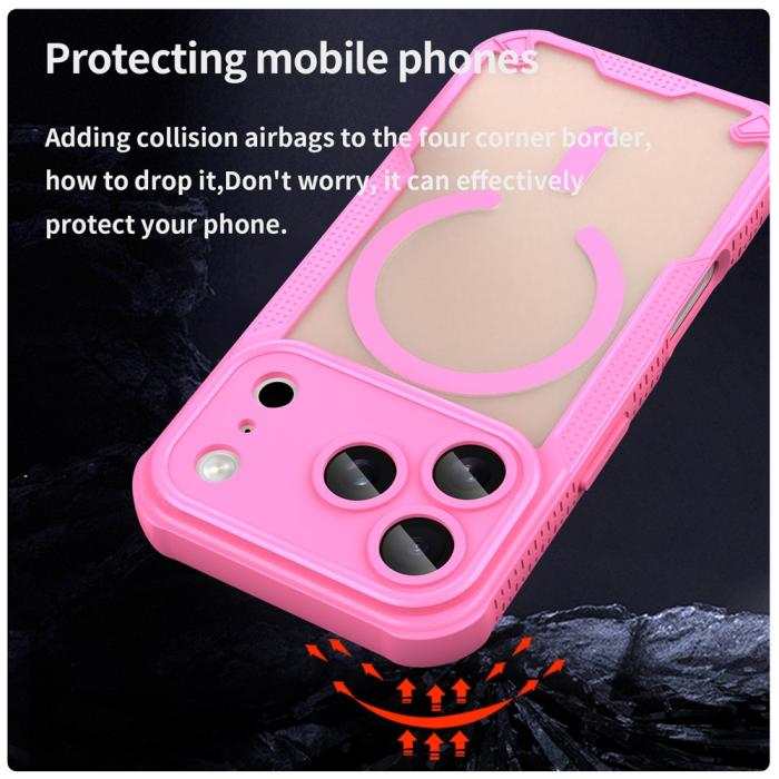 Bild 4, iPhone 17 Pro Max Skal MagSafe Hybrid Armor Rosa