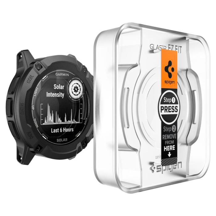 Bild 3, Spigen Garmin Instinct 2X Solar Skärmskydd GLAS.tR 