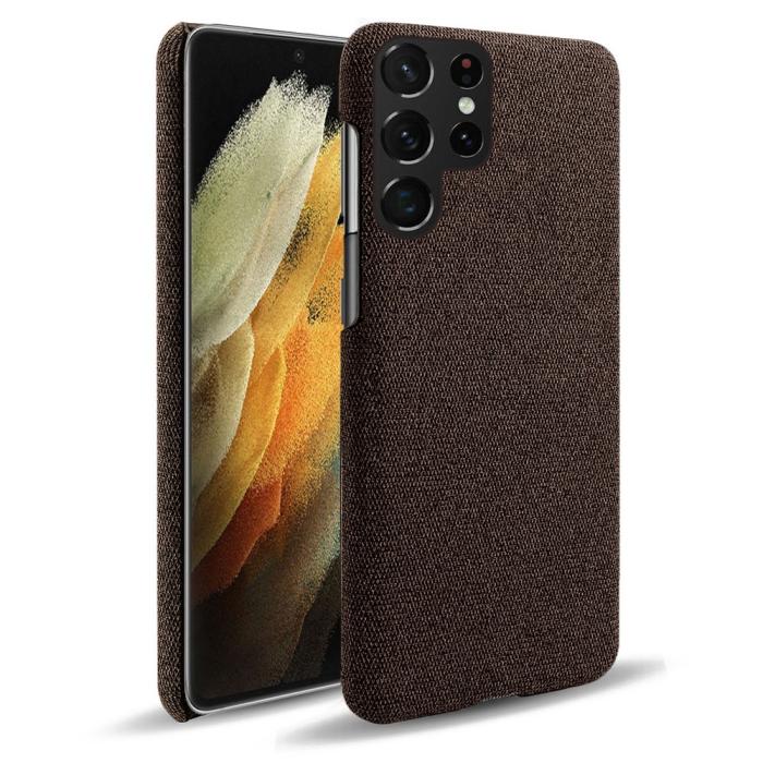 Bild 1, KSQ Samsung Galaxy S22 Ultra Skal Läderbelagt Brun