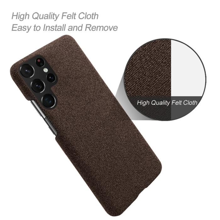 Bild 2, KSQ Samsung Galaxy S22 Ultra Skal Läderbelagt Brun