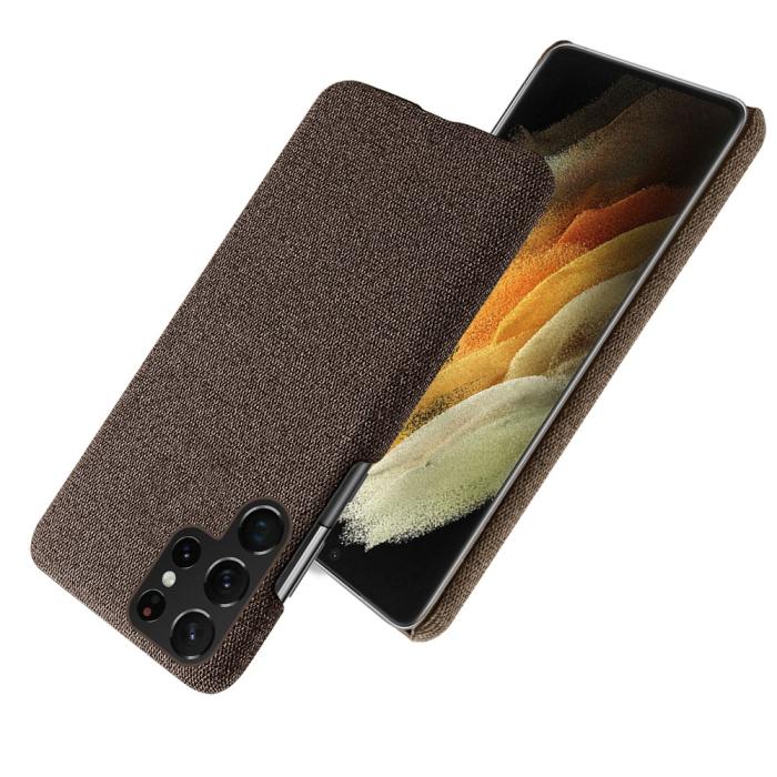Bild 4, KSQ Samsung Galaxy S22 Ultra Skal Läderbelagt Brun
