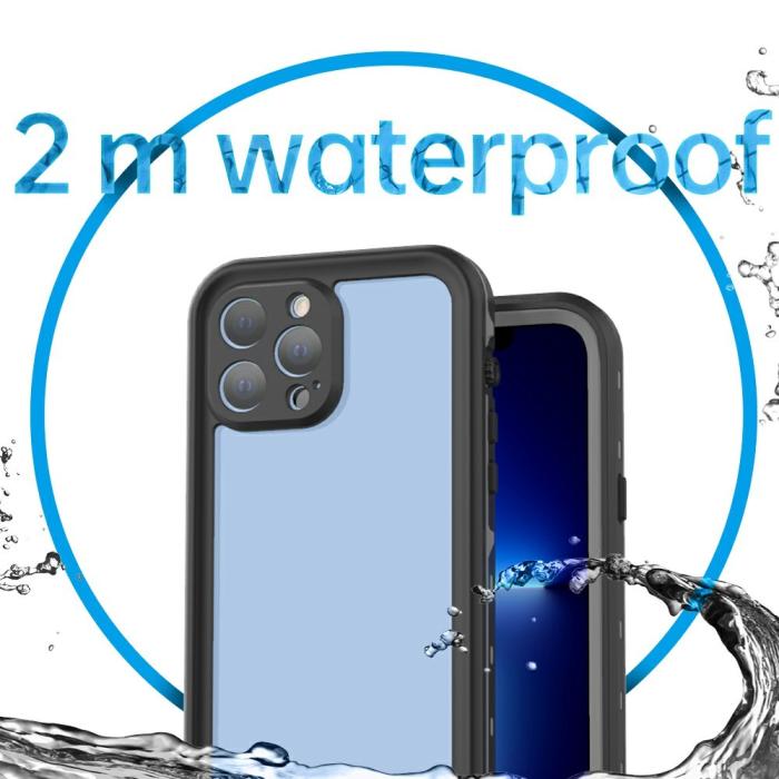 Bild 5, REDPEPPER iPhone 13 Pro Max Skal 360 Vattentätt IP68 Mörk Grå