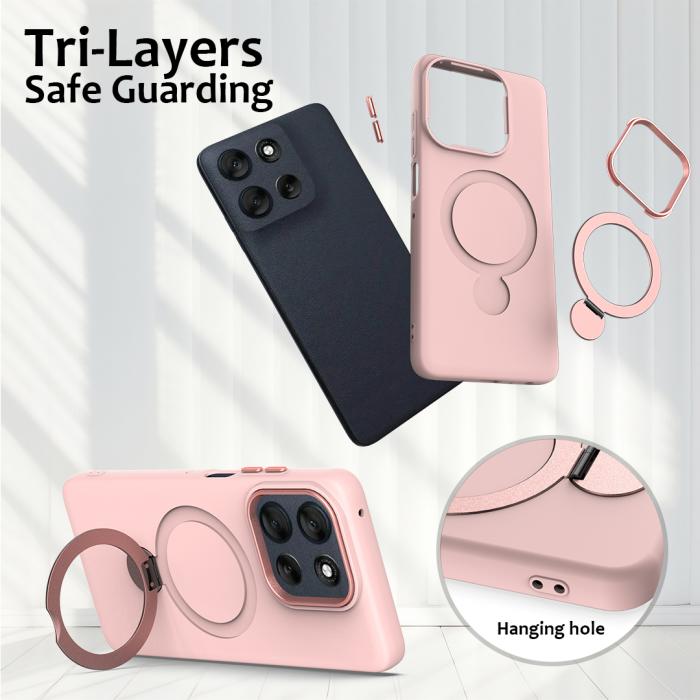 Bild 6, Motorola Edge 60 Pro Skal MagSafe Kickstand Hybrid Rosa