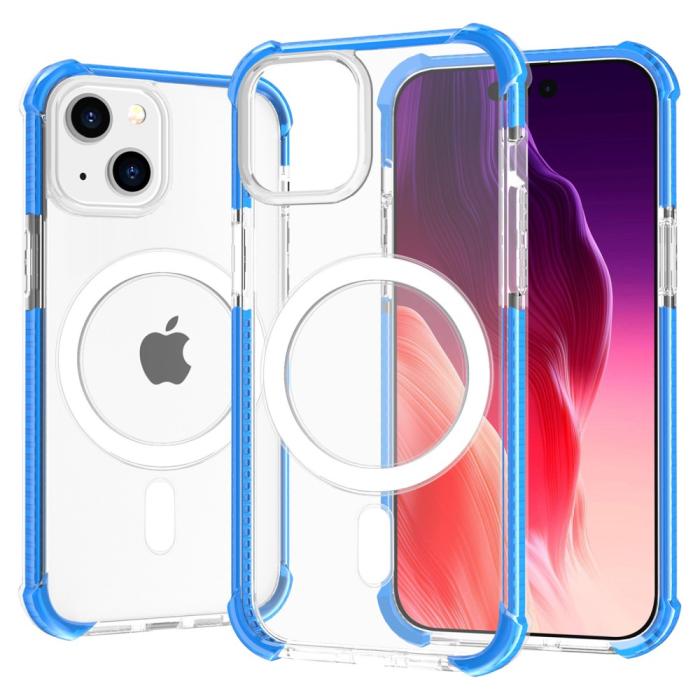 Bild 1, iPhone 15 Skal MagSafe Shockproof Hybrid Blå