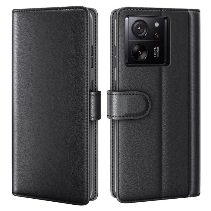 Bild 1, Xiaomi 13T / 13T Pro Fodral Premium Äkta Läder Svart
