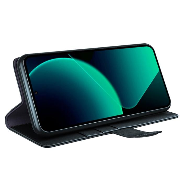 Bild 3, Xiaomi 13T / 13T Pro Fodral Premium Äkta Läder Svart
