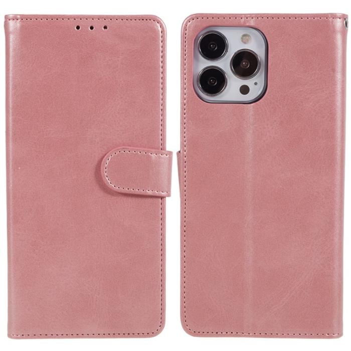 Bild 1, iPhone 15 Fodral PU Läder Roséguld