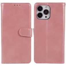 iPhone 15 Fodral PU Läder Roséguld