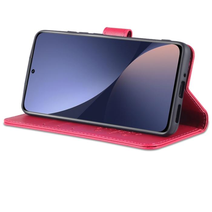 Bild 4, AZNS Xiaomi 12 Fodral Läder Röd