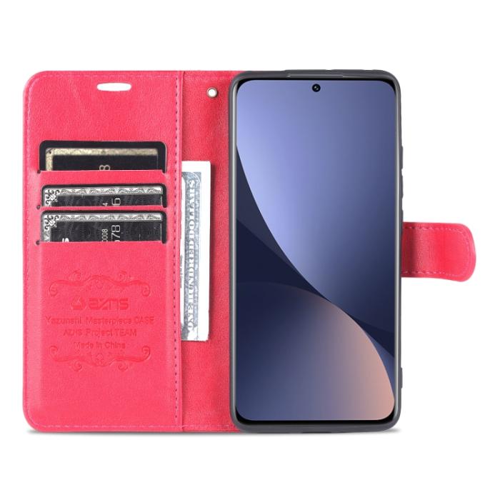 Bild 6, AZNS Xiaomi 12 Fodral Läder Röd