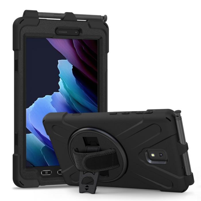Bild 2, Samsung Galaxy Tab Active 3 Skal Hybrid Kickstand Rem Svart