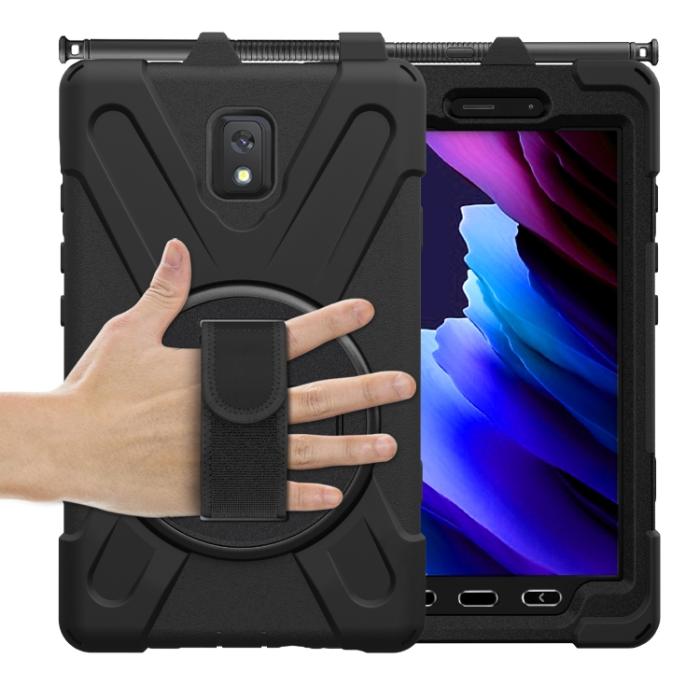 Bild 4, Samsung Galaxy Tab Active 3 Skal Hybrid Kickstand Rem Svart